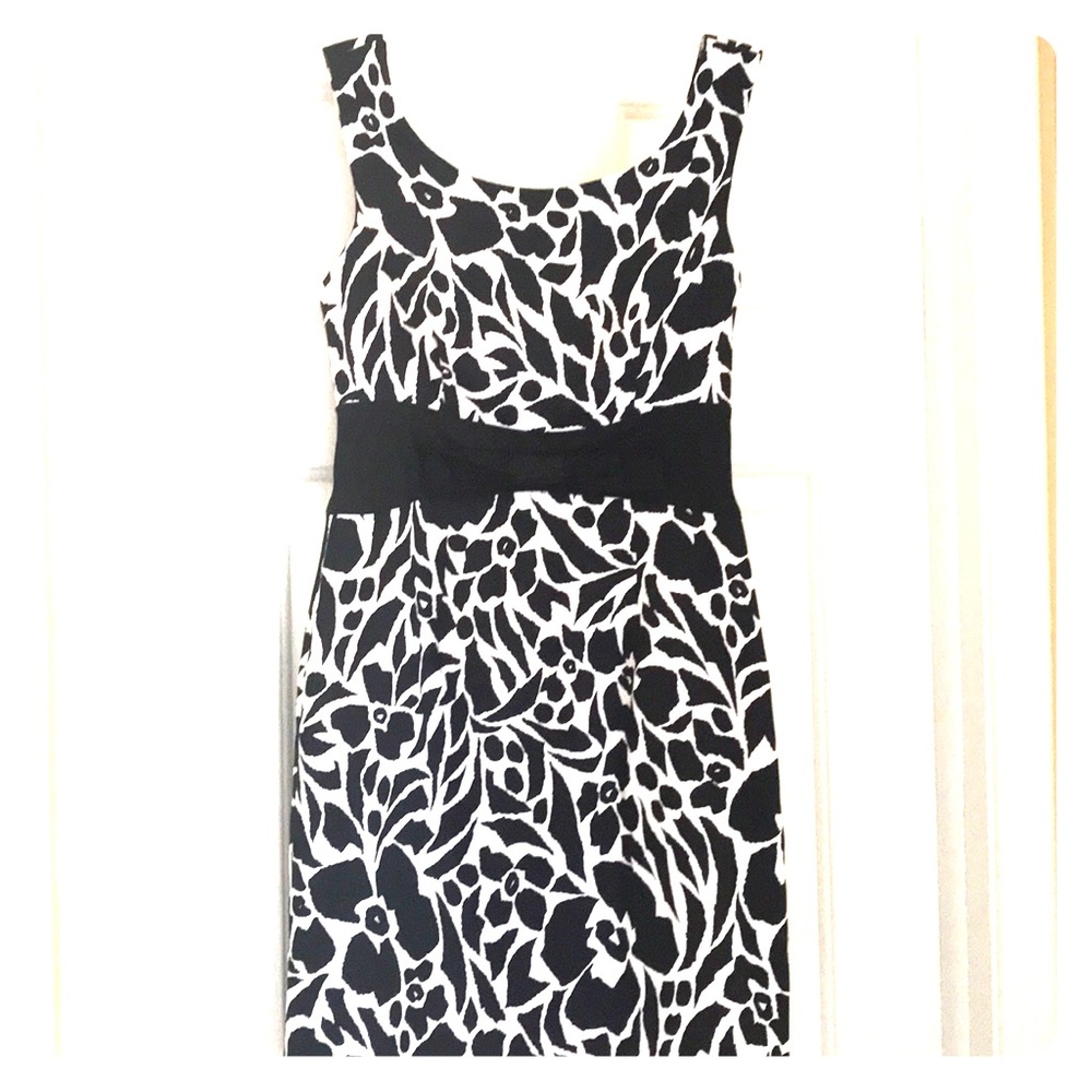 Black and white mini dress